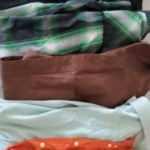 Plaid and Solid Color Shirts Collection